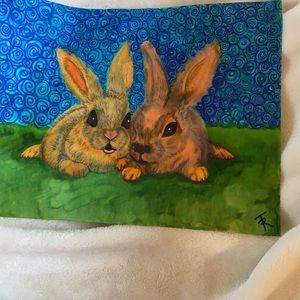 Every Bunny Needs Some Bunny Watercolor Painting